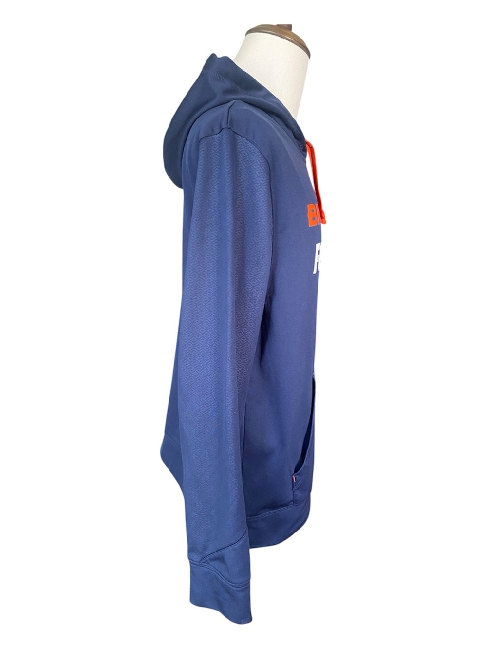 Denver Broncos NFL Team Apparel TX3 Warm Hoodie Men’s Large Blue Orange Pullover - Picture 4 of 6